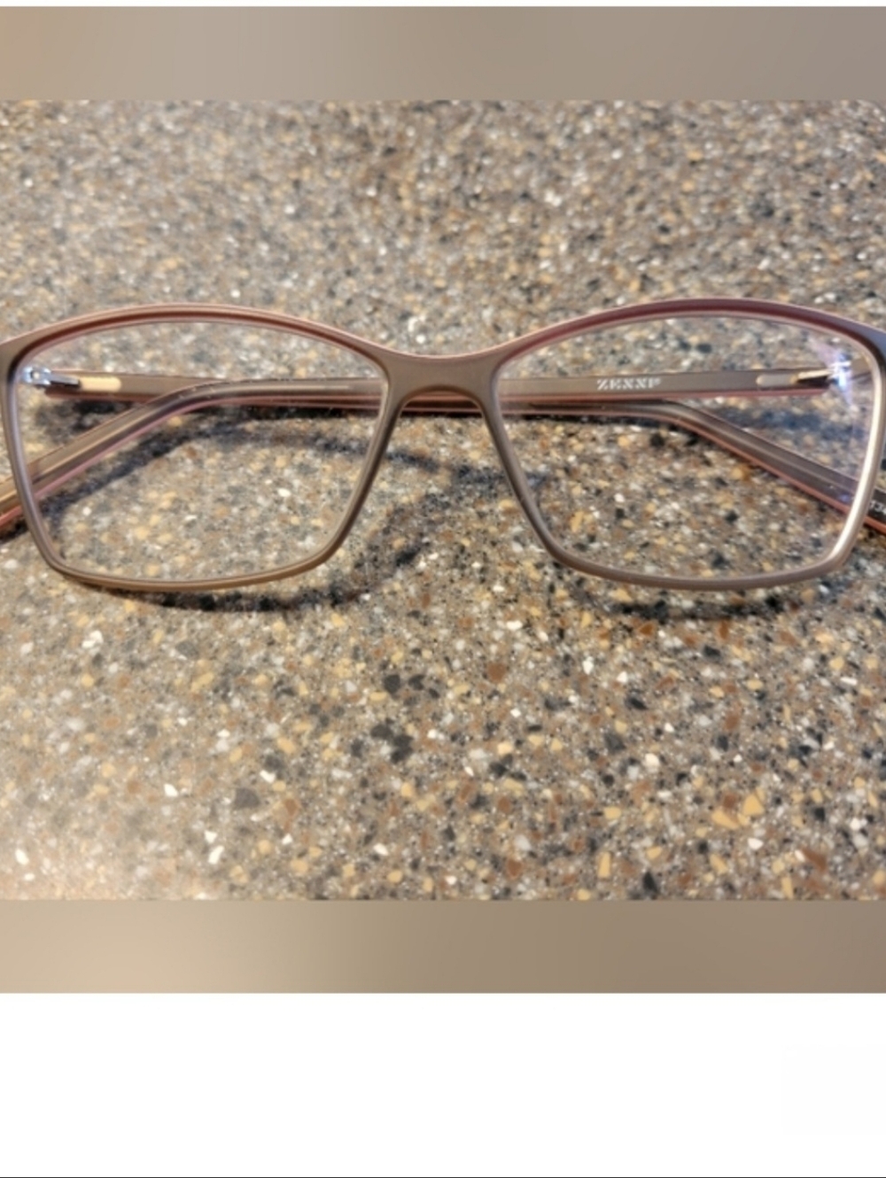Zenni Optical Two-Tone Rectangular Glasses #2013412 – Gray & Pink
